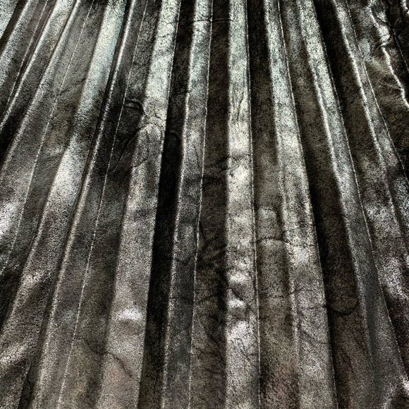 Zara | gunmetal grey midi pleated skirt - Picture 3 of 3